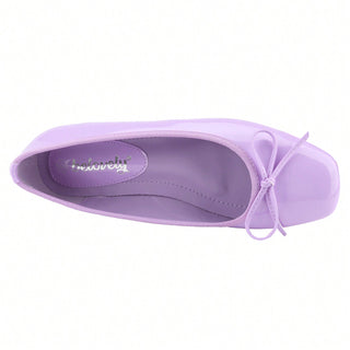 Women’s Ballet Flats – Square Toe Bowknot Slip-On with Coquette Aesthetic - Belovely