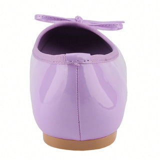 Women’s Ballet Flats – Square Toe Bowknot Slip-On with Coquette Aesthetic - Belovely