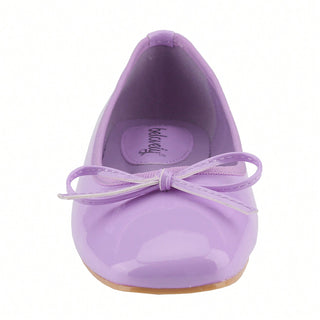 Women’s Ballet Flats – Square Toe Bowknot Slip-On with Coquette Aesthetic - Belovely