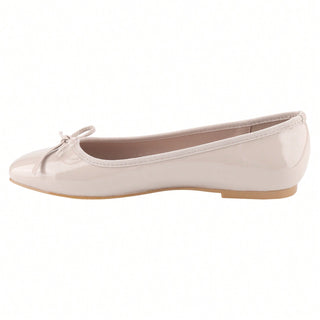 Women’s Ballet Flats – Square Toe Bowknot Slip-On with Coquette Aesthetic - Belovely