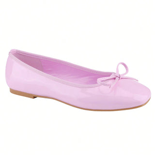 Women’s Ballet Flats – Square Toe Bowknot Slip-On with Coquette Aesthetic - Belovely