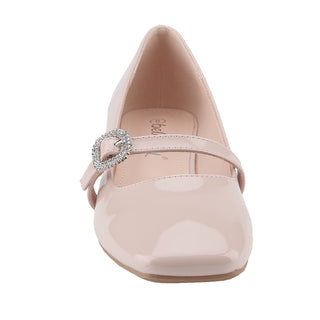 Rhinestone Buckle Strap Mary Janes - Belovely