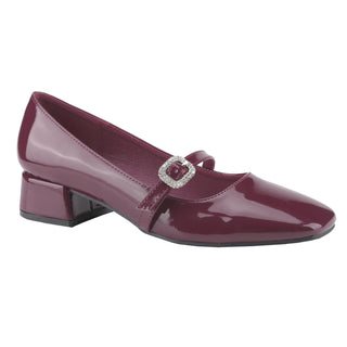 Rhinestone Buckle Strap Mary Janes - Belovely