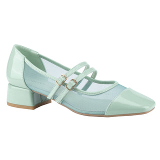 Mesh Double Strap Mary Janes Shoes - Belovely