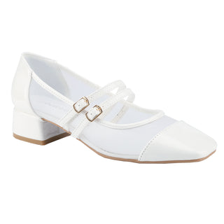 Mesh Double Strap Mary Janes Shoes - Belovely