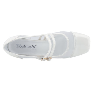 Mesh Double Strap Mary Janes Shoes - Belovely