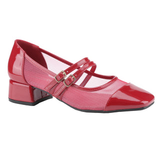 Mesh Double Strap Mary Janes Shoes - Belovely