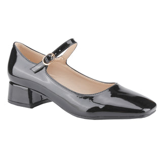 Mary Janes Square toe Block low heel Women Shoes - Belovely