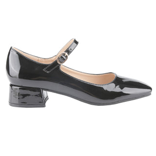 Mary Janes Square toe Block low heel Women Shoes - Belovely