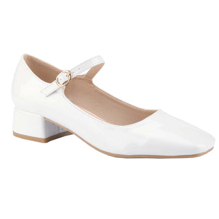 Mary Janes Square toe Block low heel Women Shoes - Belovely