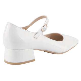 Mary Janes Square toe Block low heel Women Shoes - Belovely