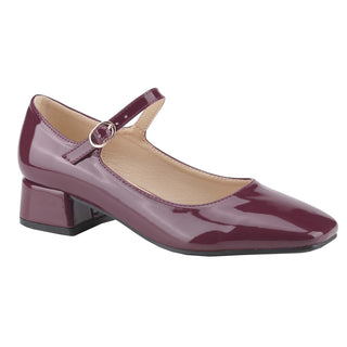 Mary Janes Square toe Block low heel Women Shoes - Belovely