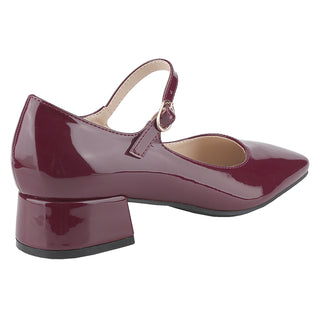 Mary Janes Square toe Block low heel Women Shoes - Belovely