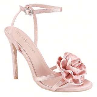 Flower Ankle Strap Stiletto High Heels Women Dress Shoes