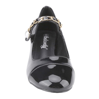 Mary Jane Pearl-Chain Embellished French Pumps Heels