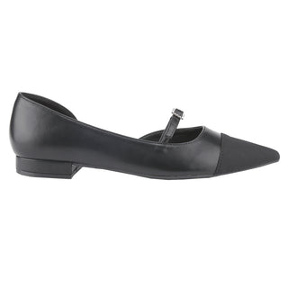 Mary Janes flat Pointed Toe Buckle Strap two tone