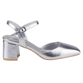 Mary Jane Low Heel Ankle Strap Wedding Pumps